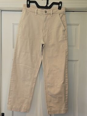 Everlane Cream The Straight Leg Crop Regular